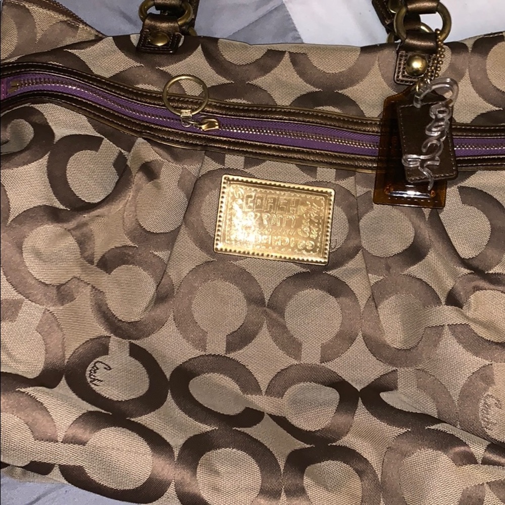 Coach poppy tote bag